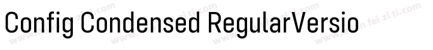 Config Condensed RegularVersion 1字体转换